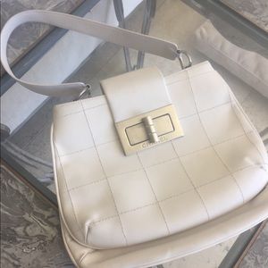 Chanel Metallic Square Quilted Bag Silver